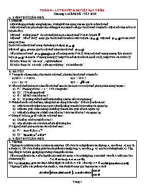 Toán 10  Lý thuyết và bài tập dạy thêm
